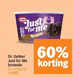 Albert Heijn Dr. Oetker Just for Me brownie aanbieding