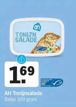 Albert Heijn AH Tonijnsalade Bakje 300 gram aanbieding