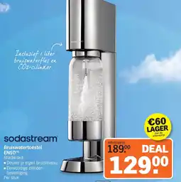 Albert Heijn sodastream Bruiswatertoestel ENSO Starterskit aanbieding