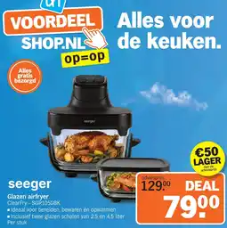 Albert Heijn seeger Glazen airfryer ClearFry - SGR1050BK aanbieding