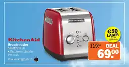 Albert Heijn KitchenAid Broodrooster 5KMT221EER aanbieding