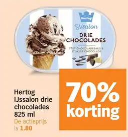 Albert Heijn Hertog ijssalon drie chocolades aanbieding