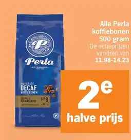 Albert Heijn Alle Perla koffiebonen 500 gram aanbieding