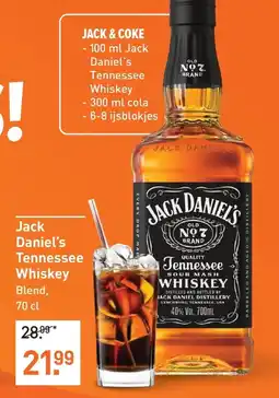 Albert Heijn JACK & COKE - 100 ml Jack Daniel's Tennessee Whiskey - 300 ml cola - 6-8 ijsblokjes aanbieding