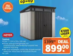 Albert Heijn KETER Tuinhuis Artisan 77 (214 x 218 x 226 cm) aanbieding