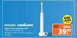 Albert Heijn PHILIPS sonicare Elektrische tandenborstel 4100 Series HX3681/33 aanbieding