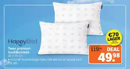 Albert Heijn Twee premium hoofdkussens 50 x 70 cm aanbieding
