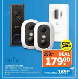 Albert Heijn Combideal Deurbel C30 met Chime en 2x Solocam C35 aanbieding