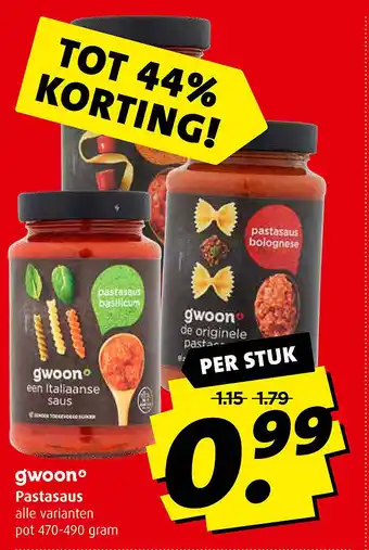 Boni gwoono Pastasaus 470-490 gram aanbieding