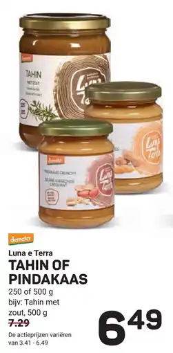 Ekoplaza Luna e terra tahin of pindakaas aanbieding