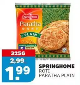 Sahan Supermarkten Springhome roti paratha plain aanbieding
