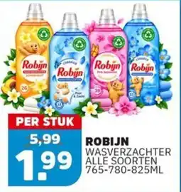 Sahan Supermarkten Robijn wasverzachter alle soorten aanbieding