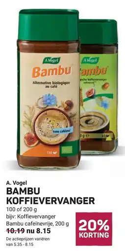 Ekoplaza A. Vogel BAMBU KOFFIEVERVANGER aanbieding