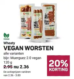 Ekoplaza Wheaty VEGAN WORSTEN aanbieding