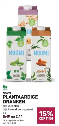 Ekoplaza Noomi plantaardige dranken aanbieding