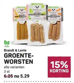 Ekoplaza Brandt & Levie groente-worsten aanbieding