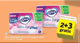 Albert Heijn Edet toiletpapier ultra soft 4-laags 6 rollen aanbieding