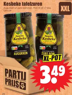 Dirk Kesbeke tafelzuren aanbieding