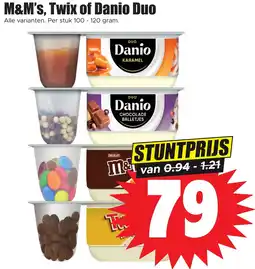 Dirk M&M's, Twix of Danio Duo aanbieding