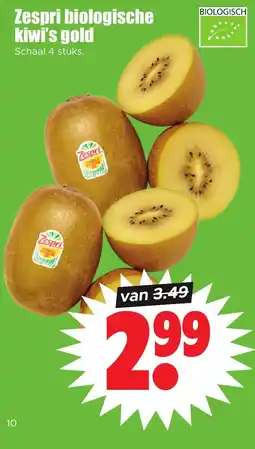 Dirk Zespri biologische kiwi's gold aanbieding
