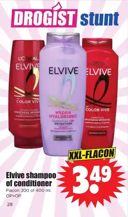 Dirk Elvive shampoo of conditioner aanbieding