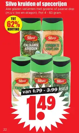 Dirk Silvo kruiden of specerijen aanbieding
