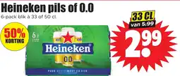Dirk Heineken pils of 0.0 aanbieding