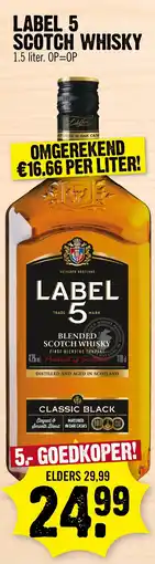 Super Dirck 3 Label 5 scotch whisky aanbieding