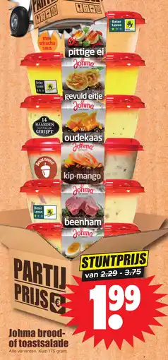 Dirk Johma brood- of toastsalade aanbieding
