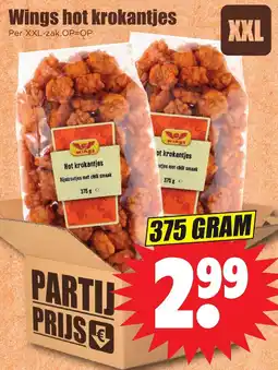 Dirk Wings hot krokantjes aanbieding