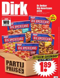 Dirk Dr. Oetker Big Americans pizza aanbieding