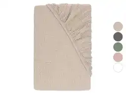 Lidl LIVARNO Mousseline hoeslaken 90-100 x 200 cm aanbieding