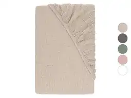 Lidl LIVARNO Mousseline hoeslaken 90-100 x 200 cm aanbieding