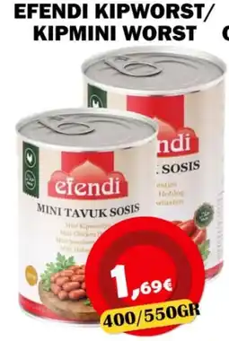 Avantage Supermarkt efendi kipworst/kipmini worst aanbieding