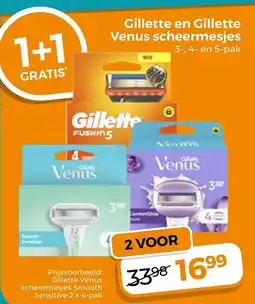 Trekpleister Gillette en Gillette Venus scheermesjes aanbieding