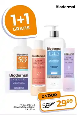 Trekpleister Biodermal Glow Exfoliant lotion aanbieding