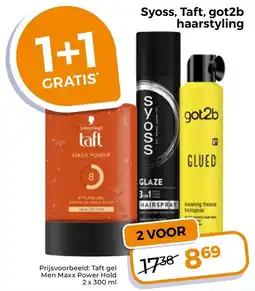 Trekpleister Syoss, Taft, Got2b Haarstyling aanbieding