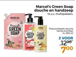 Trekpleister Marcel's Green Soap Douche en Handzeep aanbieding