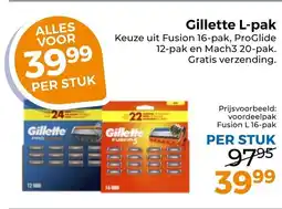 Trekpleister Gillette L-pak aanbieding