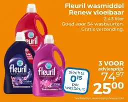 Trekpleister Fleuril Wasmiddel Renew Vloeibaar aanbieding