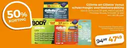 Trekpleister Gillette en Gillette Venus scheermeesjes voordeelverpakking aanbieding