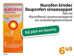 Trekpleister Nurofen Kinder Ibuprofen Sinaasappel aanbieding