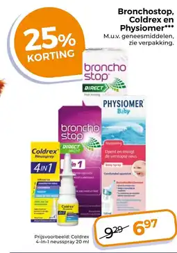 Trekpleister Bronchostop, Coldrex en Physiomer aanbieding