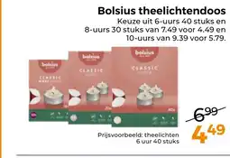 Trekpleister Bolsius theelichtendoos aanbieding