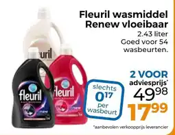 Trekpleister Fleuril Wasmiddel Renew Vloeibaar aanbieding