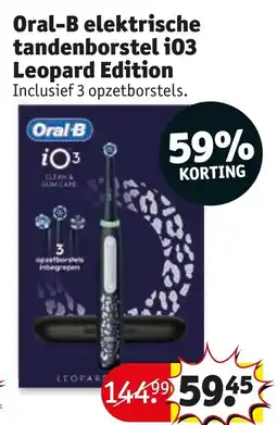 Kruidvat Oral-B elektrische tandenborstel iO3 Leopard Edition aanbieding