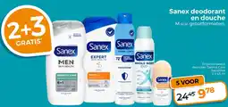 Trekpleister Sanex deodorant en douche aanbieding