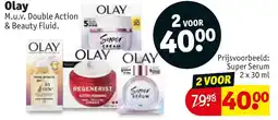 Kruidvat Olay M.u.v. Double Action & Beauty Fluid aanbieding