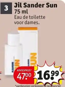 Kruidvat Jil Sander Sun aanbieding