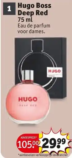 Kruidvat Hugo Boss Deep Red aanbieding